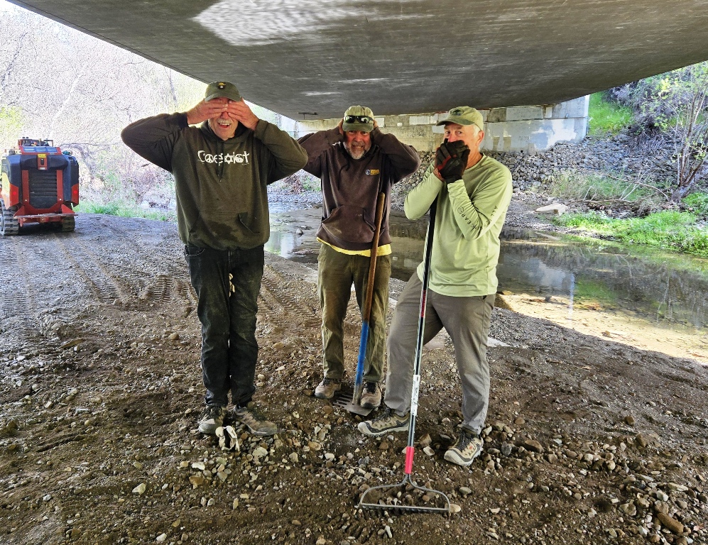 Greg, Joe and Dave taking a break . . . and having some fun!